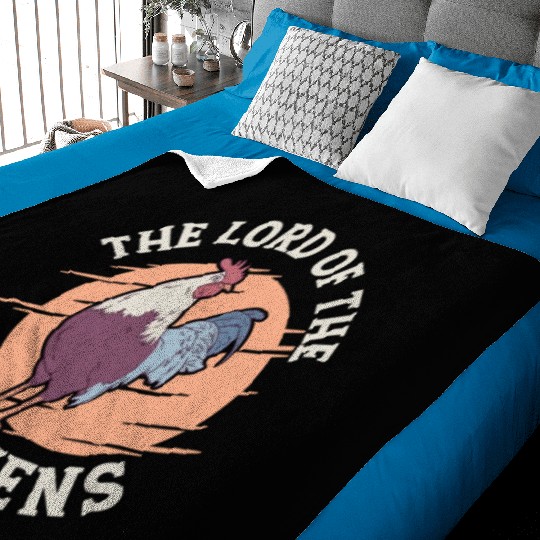 The Lord Of The Chickens Farming Hen Farmer Baby Blankets