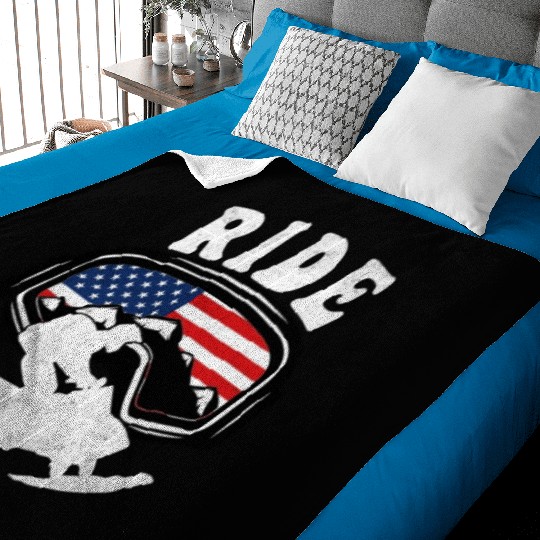 Snowmobile RIDE Snowmobiling Winter Baby Blankets