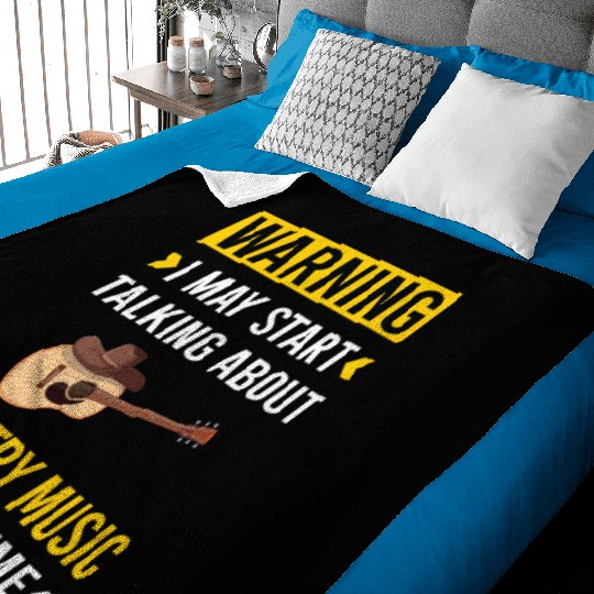 Warning Country Music Baby Blankets