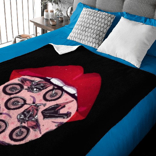 Dirt Bike Mx Motocross Supermoto Tongue Baby Blankets