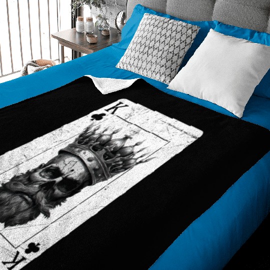 Card Game Gothic Halloween Poker Creepy Baby Blankets