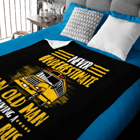 School Bus Driver Baby Blankets