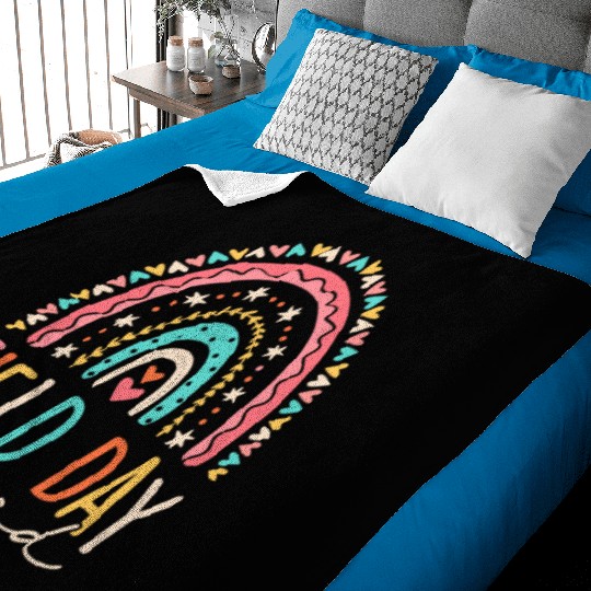 Field Day Squad Teacher Student Last Day Of School Baby Blankets