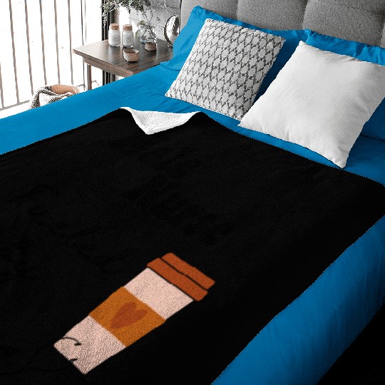 Male Nurse Fueled by Coffee Baby Blankets