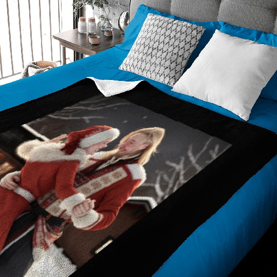 Couple Dancing Outside in the Winter Baby Blankets