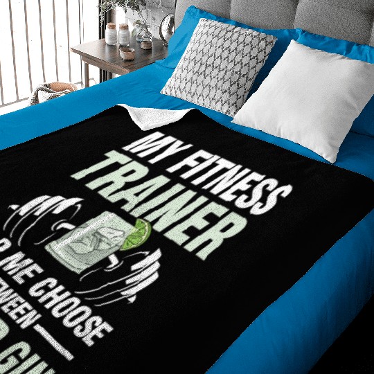 Fitness Trainer Gym And Gin Calisthenics for Men Baby Blankets
