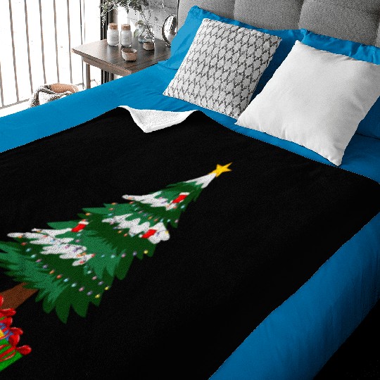 Merry Christmas Tree with Surprise Presents Boxes Baby Blankets