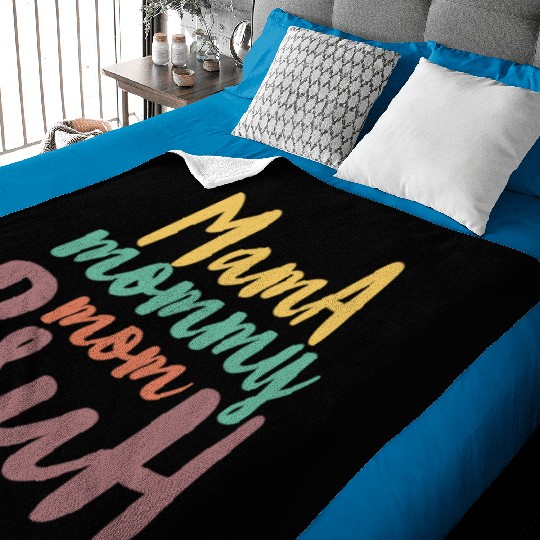 Mama Mommy Mom Bruh Baby Blankets
