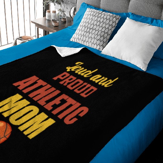 Loud And Proud Athletic Mom Sports Player Baby Blankets