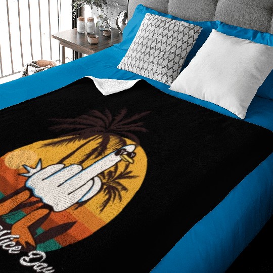 Funny Seagull Middle Finger - Have a Nice Day Baby Blankets