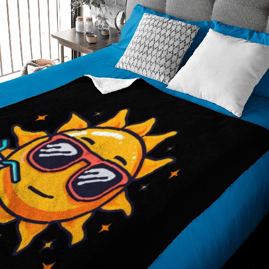 Sun cocktail relaxation star sun Baby Blankets