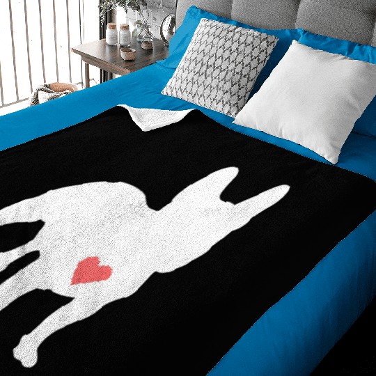 I Heart My Frenchie Baby Blankets