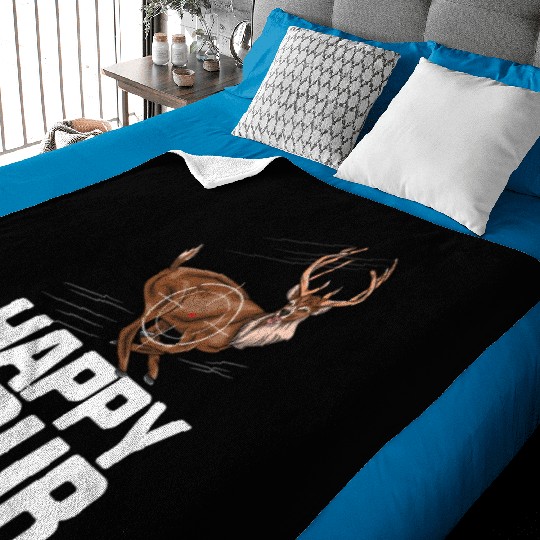 Happy Hour Deer Hunting Baby Blankets