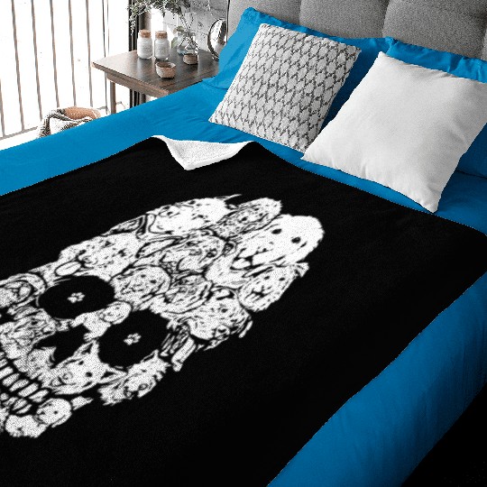 SKULL PUPPY DOG PET Baby Blankets