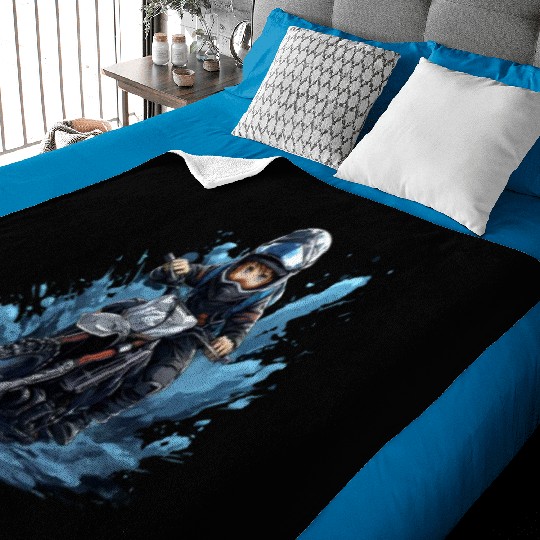 Dirt Bike Anime Ice Racing Motorcycle Ice Racer Baby Blankets