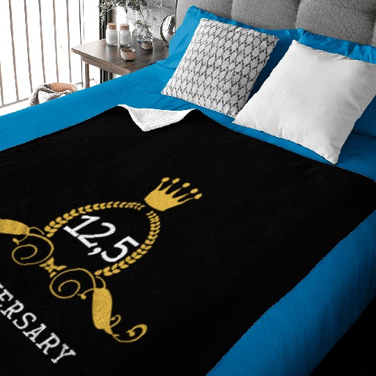 12.5 Years Wedding Anniversary / Celebrate Love Baby Blankets