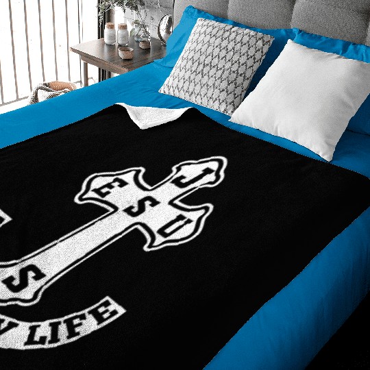 Jesus Saved My Life Love Jesus Christian Baby Blankets