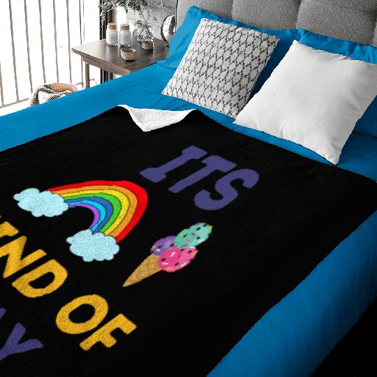 its rainbow and ice cream kind of day Baby Blankets