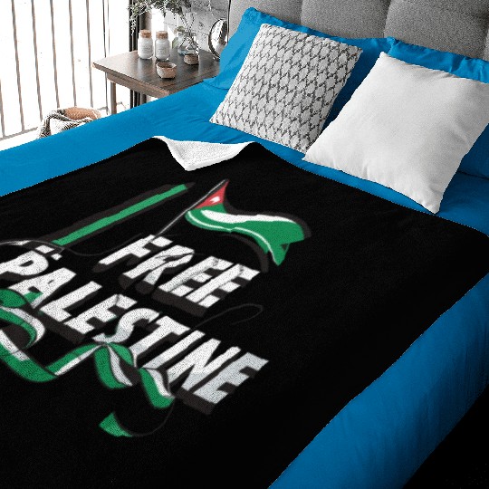 I Love Free Palestine Flag Save Gaza Baby Blankets