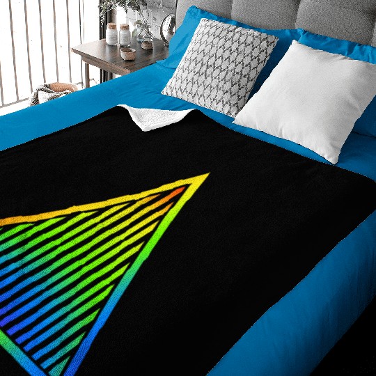 Bright rainbow style triangle Baby Blankets