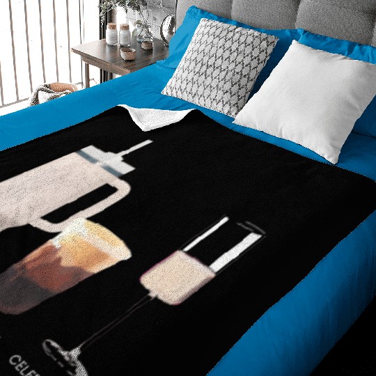 Hydrate Caffeinate Celebrate Water Coffee Rose Baby Blankets