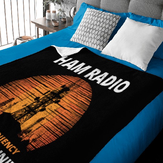 Ham Radio Tower Sunrise Uniting Our Frequency Baby Blankets