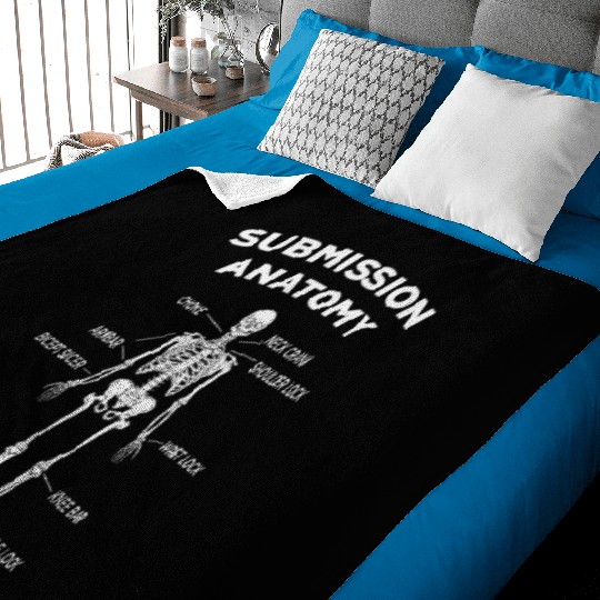 Funny Jiu Jitsu Submissions Anatomy Skeleton MMA Baby Blankets