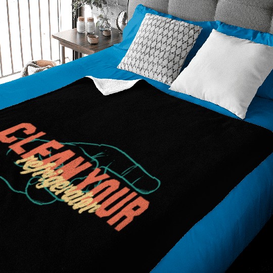 clean your refrigerator Baby Blankets