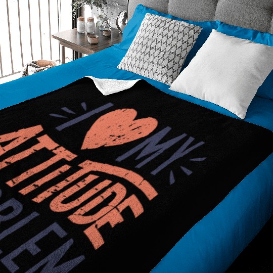 I heart my attitude problem Baby Blankets