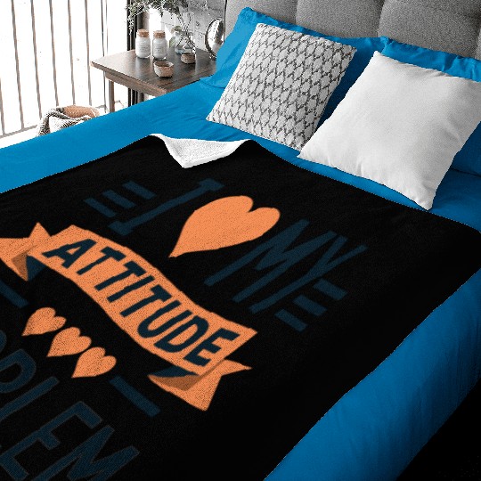 I heart my attitude problem Baby Blankets