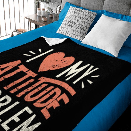 I heart my attitude problem Baby Blankets