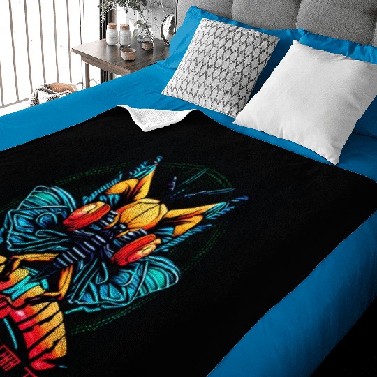 Colorful Butterfly face Baby Blankets