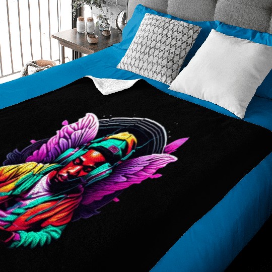 Colorful Butterfly person effect Baby Blankets