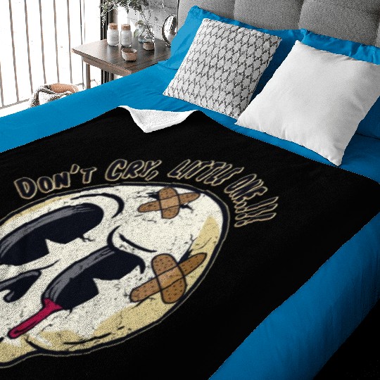 Skull Don't Cry Baby Blankets