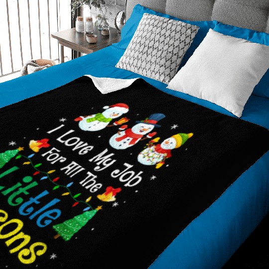 Daycare Teacher Christmas I Love My Job For All Baby Blankets