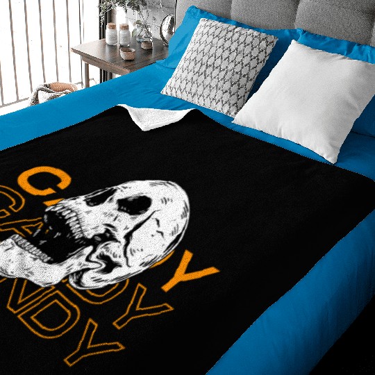 Candy Candy Candy Skull Baby Blankets