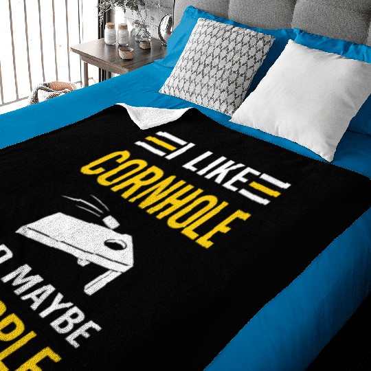 3 People Cornhole Baby Blankets