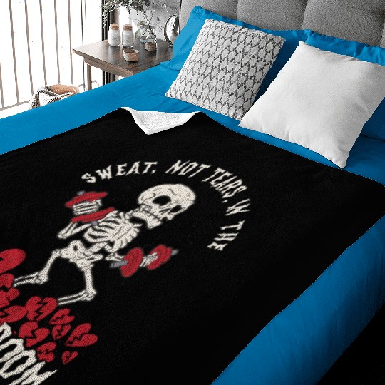 Anti Valentine´s Day Broken Heart Powerlifting Gym Baby Blankets
