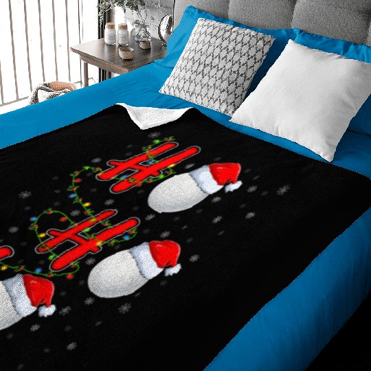 Golf Lighting Xmas Santa Ho Ho Ho Golf Christmas Baby Blankets