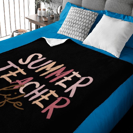 Summer Teacher Life Baby Blankets