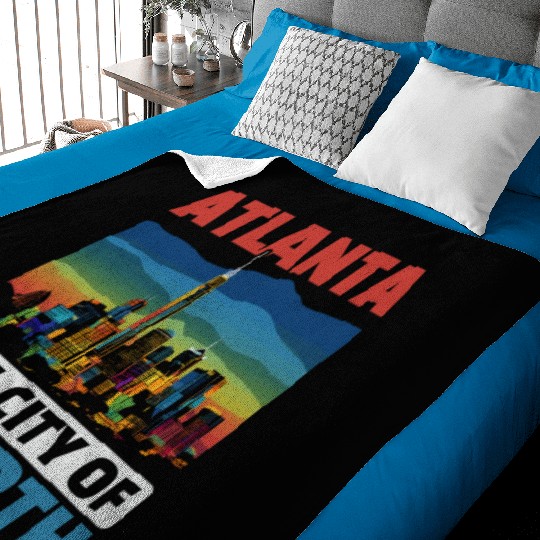 Atlanta City Georgia USA America United States Baby Blankets