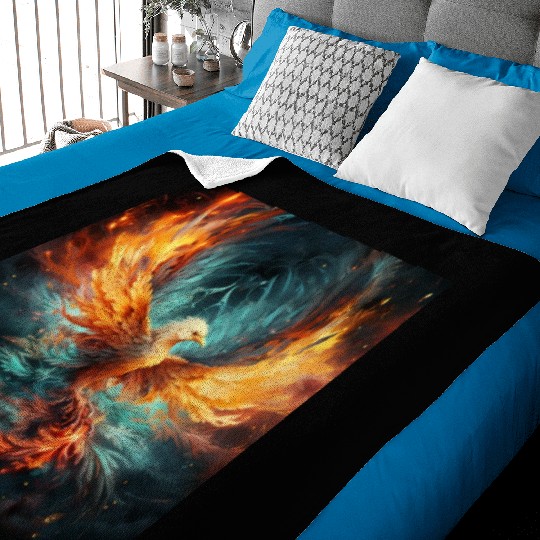 Cosmic Phoenix Baby Blankets