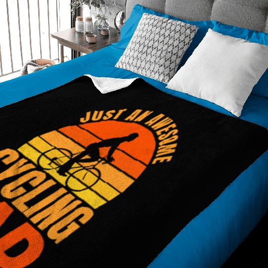 Cycling Dad Baby Blankets