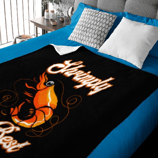 Funny shrimp food shrimp design for seafood chefs Baby Blankets