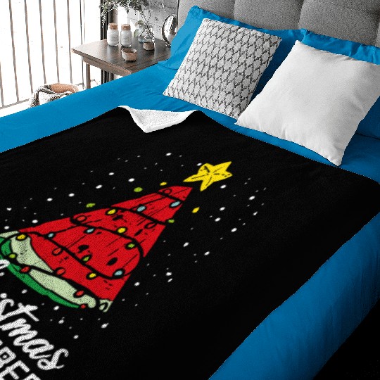 Christmas In December Watermelon Xmas Tree Baby Blankets