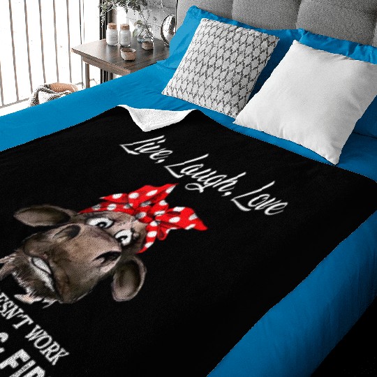 Live Laugh Love Cow Farmer Baby Blankets