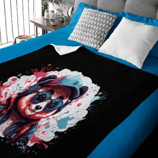 panda bear animal art I cool cute panda bear Baby Blankets
