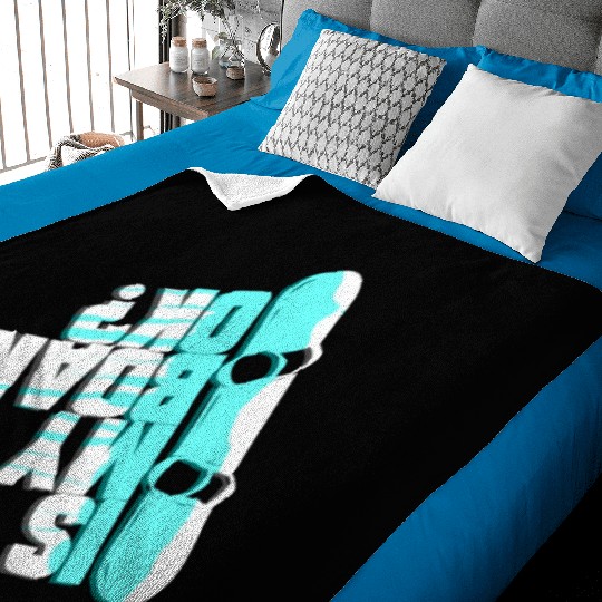 Funny Snowboarding Gift for Winter Holidays Baby Blankets