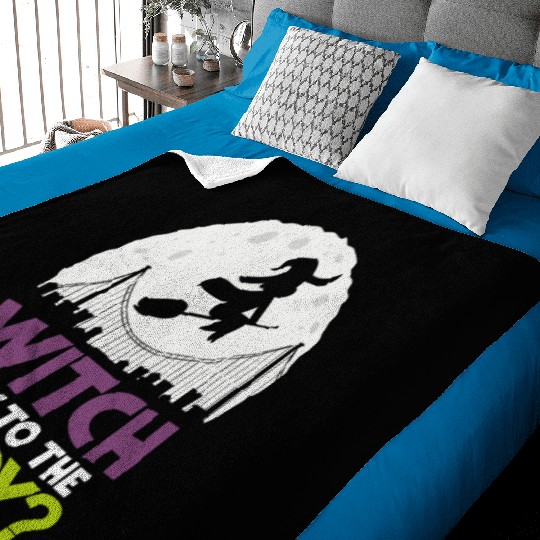 Witch Way To The Candy Halloween Baby Blankets