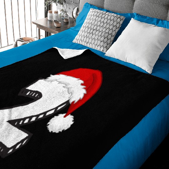 Number 2 Second Birthday - Christmas Two Baby Blankets